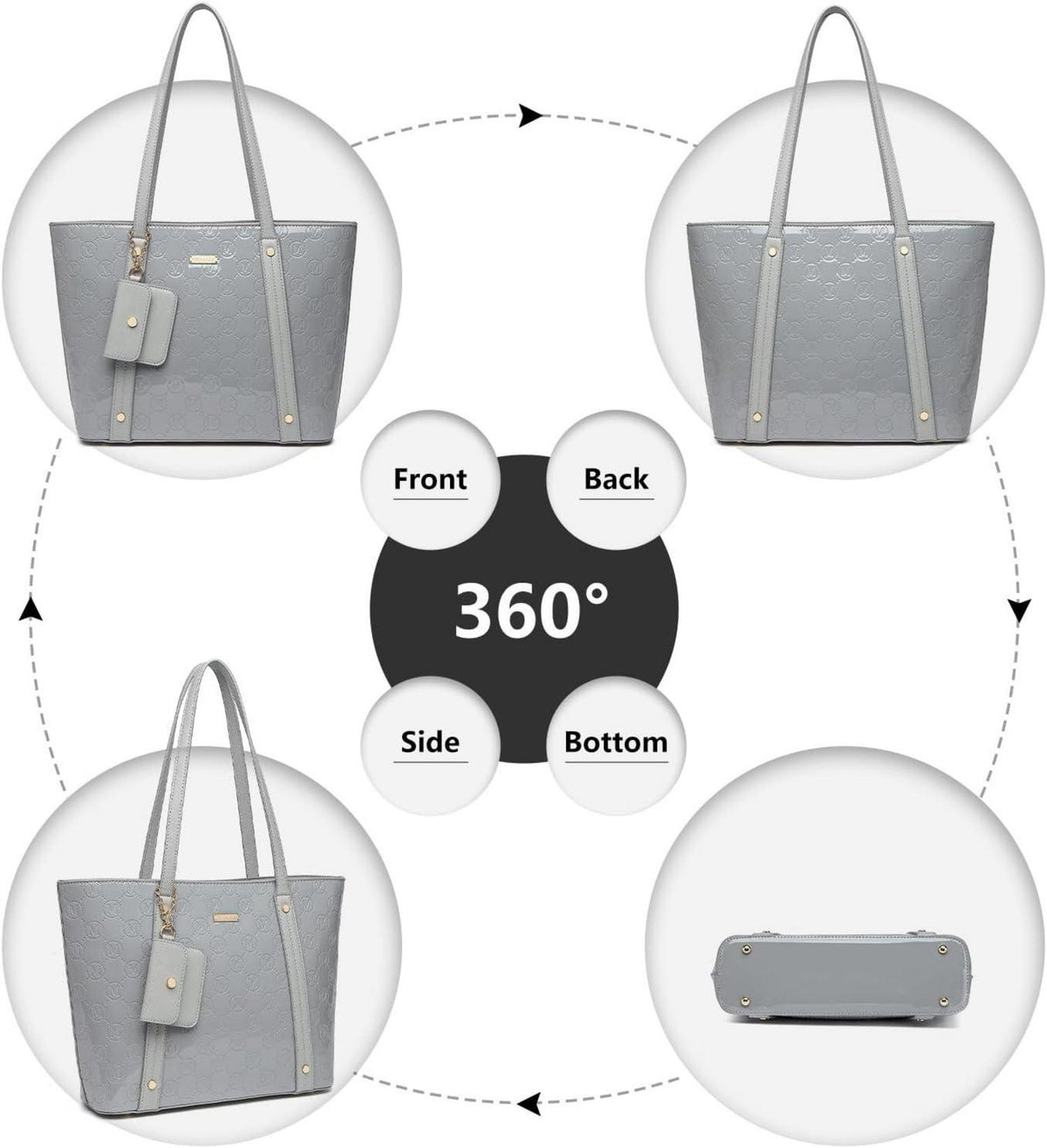 Moderne Miss Lulu PU-Leder Handtasche 4-teiliges Set