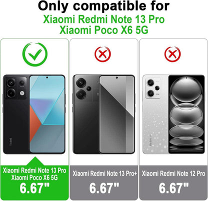 AROYI Xiaomi Redmi Note 13 Pro 5G Hülle Kameraschutz Schwarz
