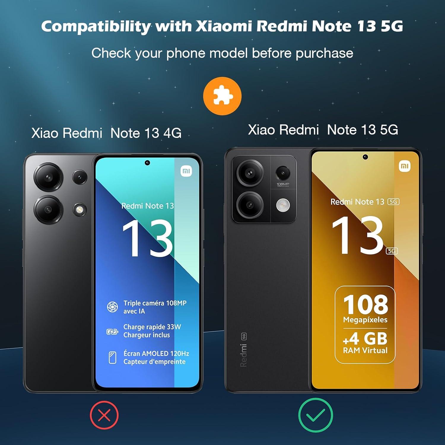 3+3 Panzer Schutz Glas Xiaomi Redmi Note 13 5G Folie 9H