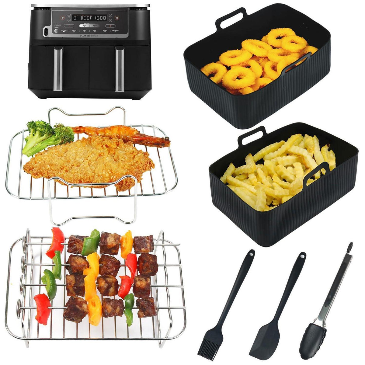 Luftfritteusen Zubehör 7-teilig für Ninja AF400/451/500/300EU