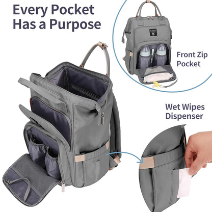 Pomelo Baby Wickelrucksack wasserdicht Große Kapazität Rucksack