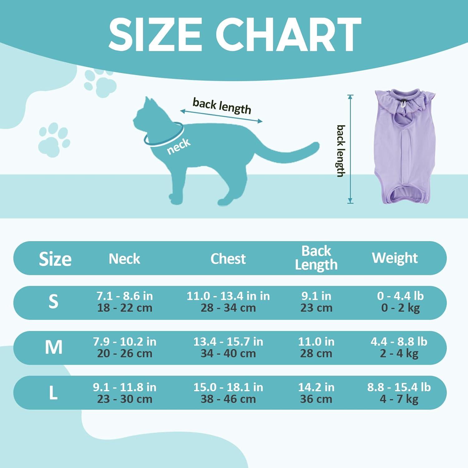 Katzenbody Erholungsanzug Kastration Spay Leckschutz Suit Katze