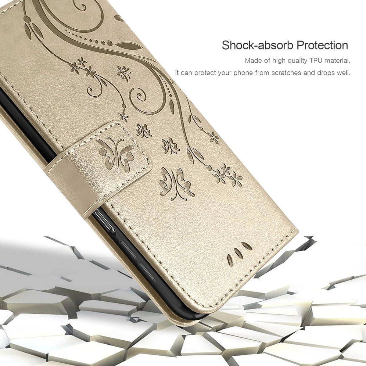 Samsung Galaxy A15 5G/4G Leder Wallet Hülle mit Schutzfolie