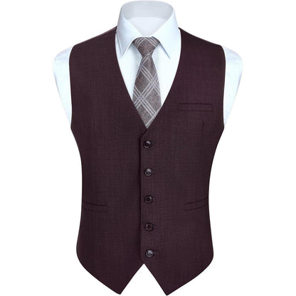Herren Weste Dunkelviolett Baumwolle 4XL