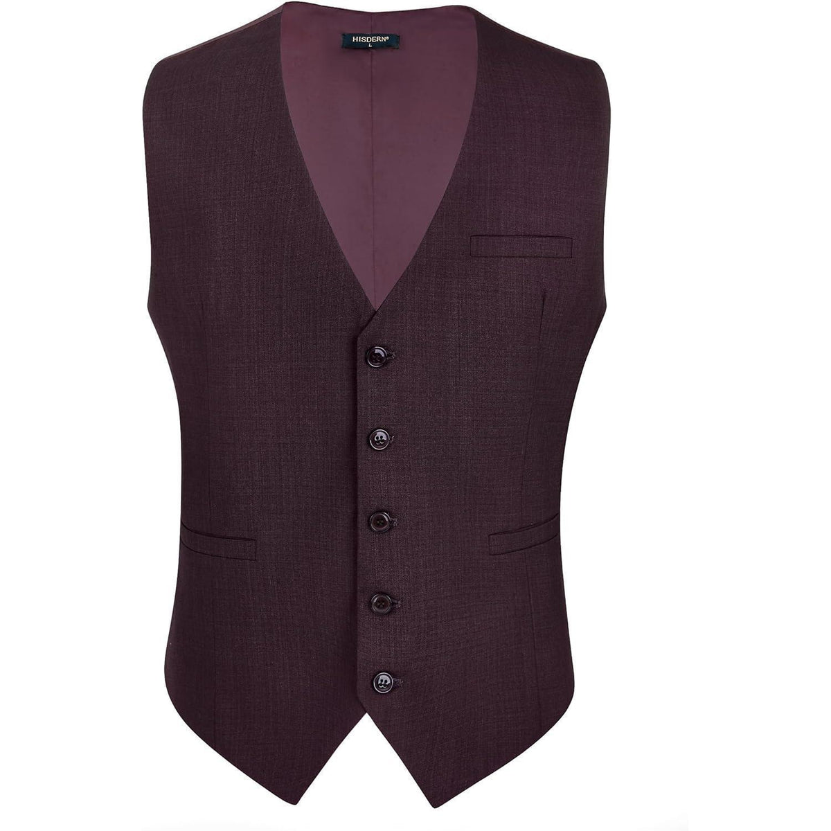 Herren Weste Dunkelviolett Baumwolle 4XL