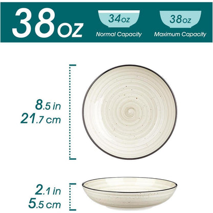 vancasso Bonbon Suppenteller Set 21,7 cm Steingut tief 6er