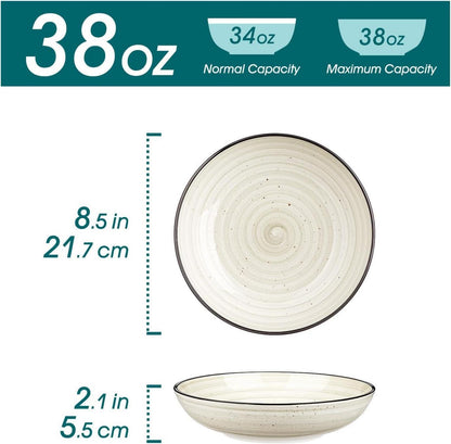 vancasso Bonbon Suppenteller Set 21,7 cm Steingut tief 6er