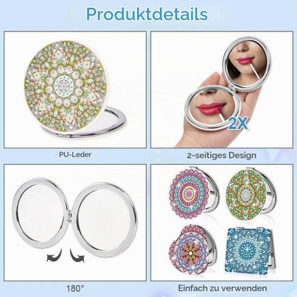 Diamantmalerei Spiegel Set 5D DIY Reisespiegel personalisierbar
