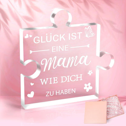 Graviertes Acryl Mama Geschenkbox Puzzle Muttertags Acrylic Block
