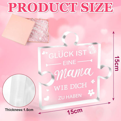 COCHIE Geschenke für Mama - Graviertes Acryl Block Puzzle in