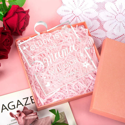 Graviertes Acryl Mama Geschenkbox Puzzle Muttertags Acrylic Block