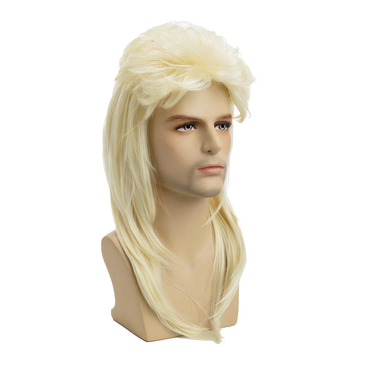 Goldene Meeräsche Perücke für Männer 70er 80er Jahre Cosplay