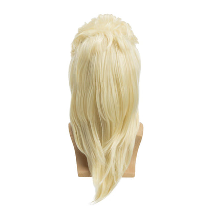 Goldene Meeräsche Perücke Blonde Locken 70er 80er Cosplay Kostüm