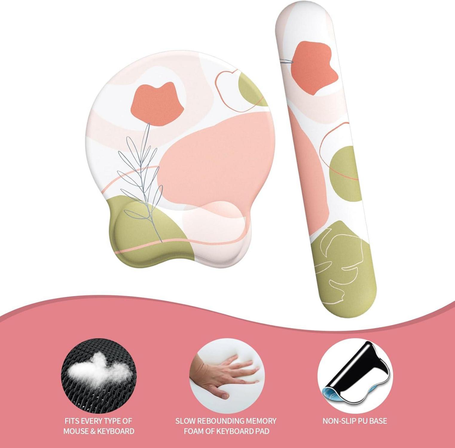 Ergonomisches Mauspad mit Handauflage und Gelkissen, Memory Foam