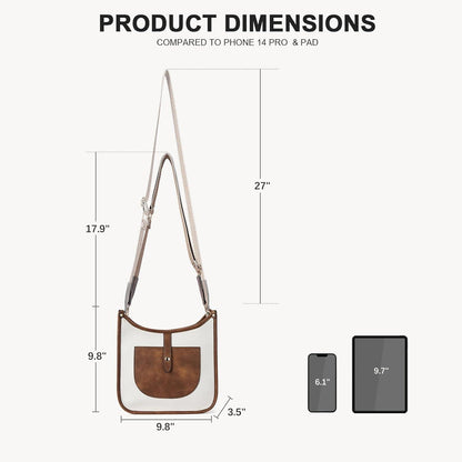 Moderne Damen Schultertasche aus Leder mit verstellbarem Riemen