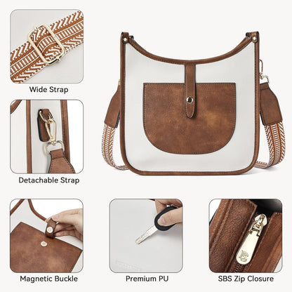 BOSTANTEN Damen Handtasche mittelgroß leder Schultertasche Crossbody Bags