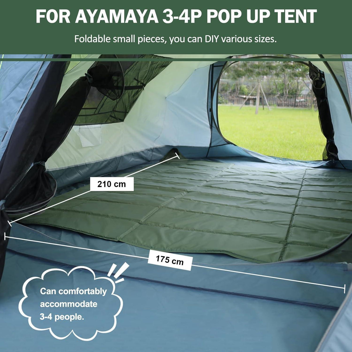 AYAMAYA Zelt 3-4 Personen Pop Up Strandmuschel Wasserdicht