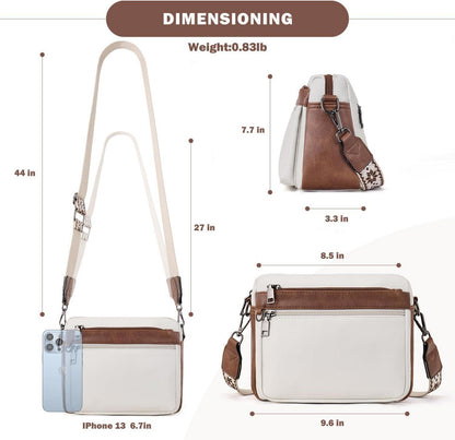 Handtasche Damen Mittelgroß Leder Umhängetasche