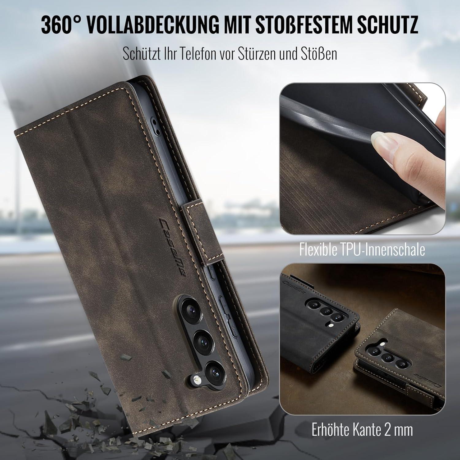 Handyhülle für Samsung Galaxy S23 5G Klapphülle RFID Schutz Standfunktion PU