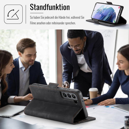 Samsung Galaxy S21 Handyhülle Klapphülle PU Leder Schwarz RFID Standfunktion