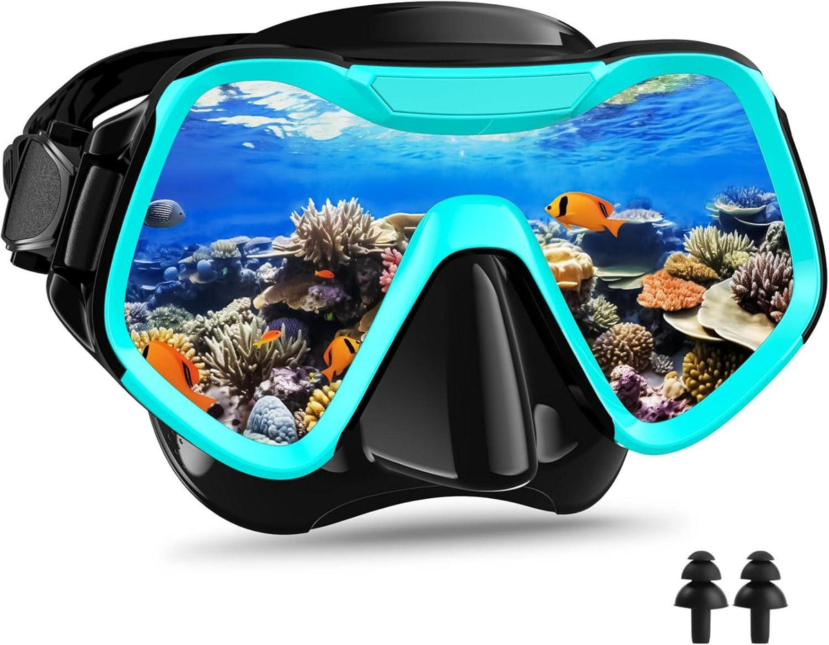 Taucherbrille Erwachsene 180° Panorama Schwimmbrille Anti-Fog