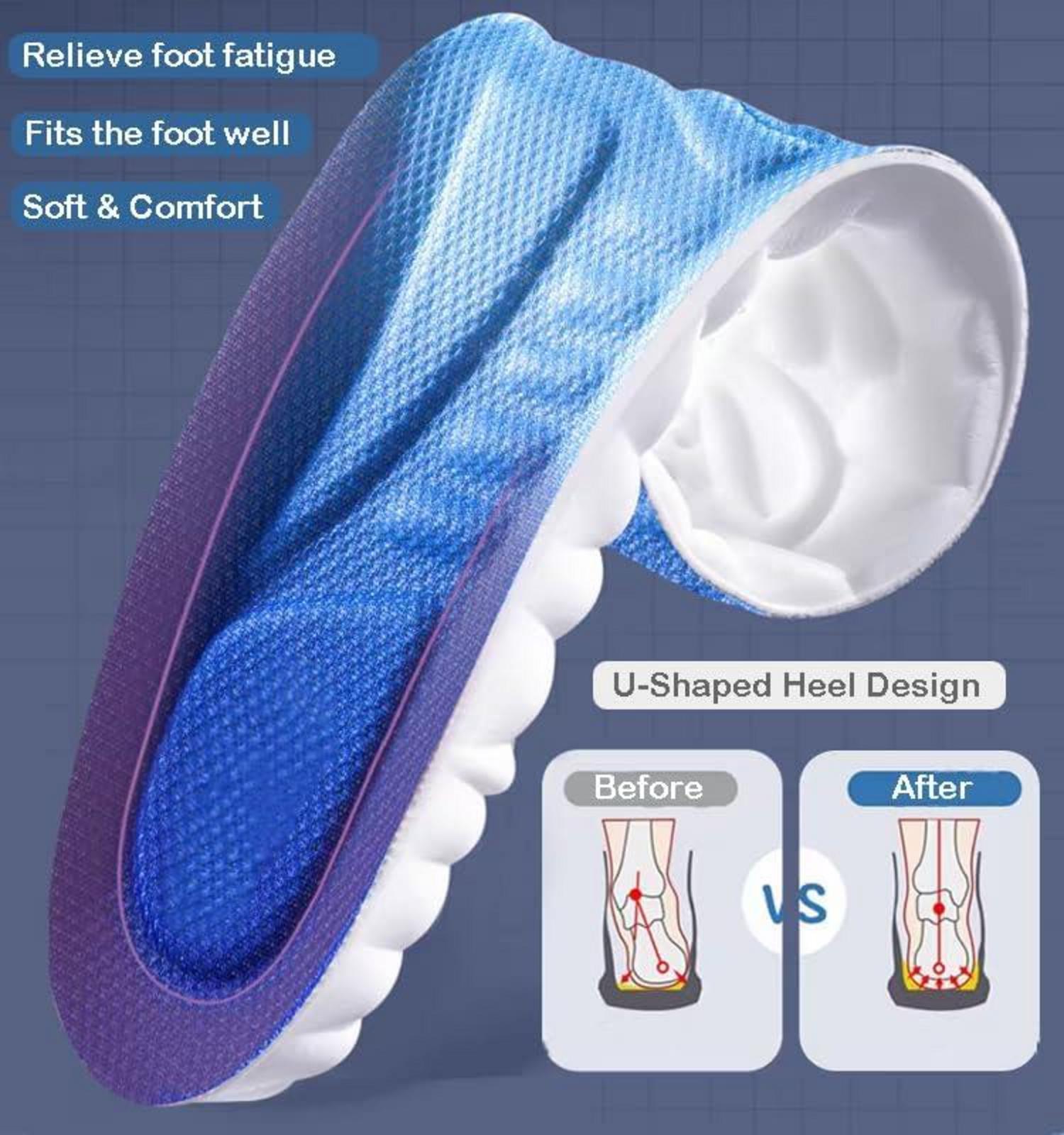 Memory Foam Einlegesohlen für Herren Damen | Sport Orthopädische