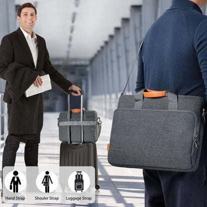 Laptoptasche 13 14 Zoll Laptop Aktentasche Stoßfest Tragetasche Schwarz