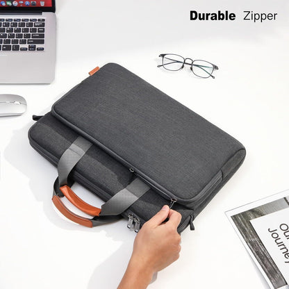 Laptoptasche 13-14 Zoll Wasserdicht Schultertasche Erweiterbar Schwarz