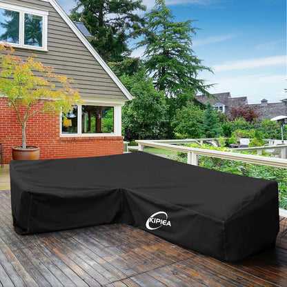 Loungemöbel Abdeckung L-Form Wasserdicht & Winterfest 226x226x85cm