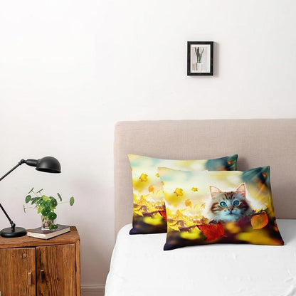 3D Katzen Bettwäsche Set 135x200cm - Weiche Mikrofaser