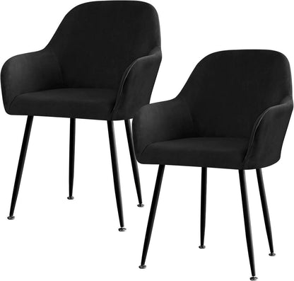 Stretch Stuhlhusse 4er Set Schwarz Esszimmer Wohnzimmer Hochzeit