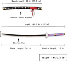 Samurai Schwert aus echtem Metall 104cm Cosplay Anime