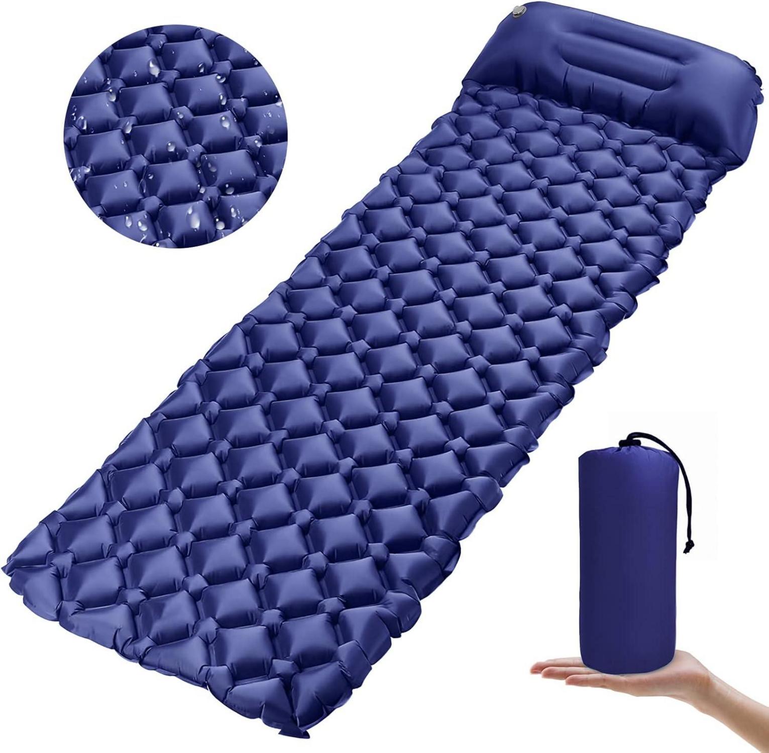 Camping Isomatte mit Kopfkissen Ultraleicht wasserdicht für