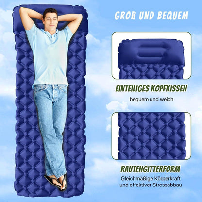 Camping Isomatte mit Kopfkissen Ultraleicht wasserdicht für