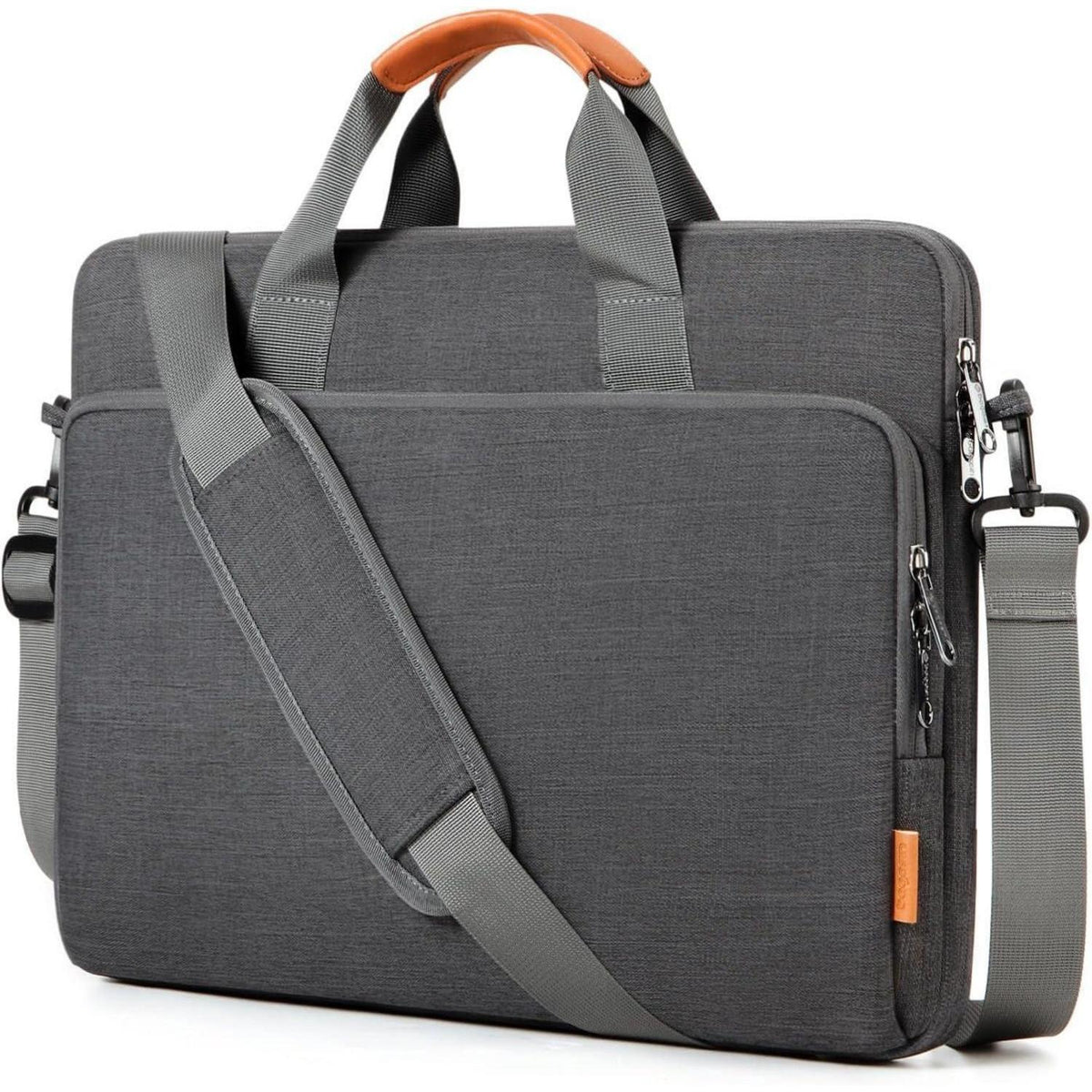 Erweiterbare Laptoptasche bis 17,3 Zoll, wasserdicht, dunkelgrau