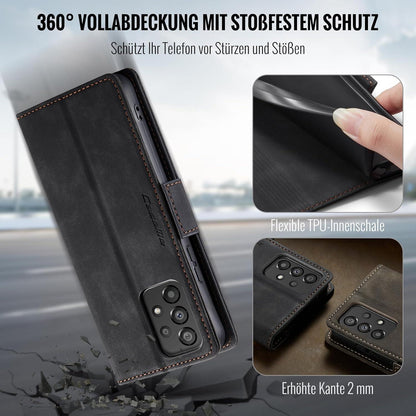 Samsung Galaxy A53 5G Handyhülle Schwarz PU Lederhülle mit RFID & 3