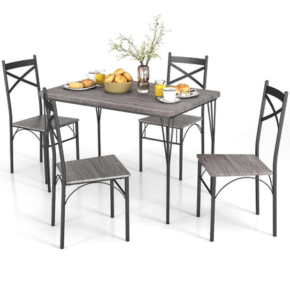Esstisch Set 5-teilig mit Stühlen – Moderne Essgruppe für 4 Personen