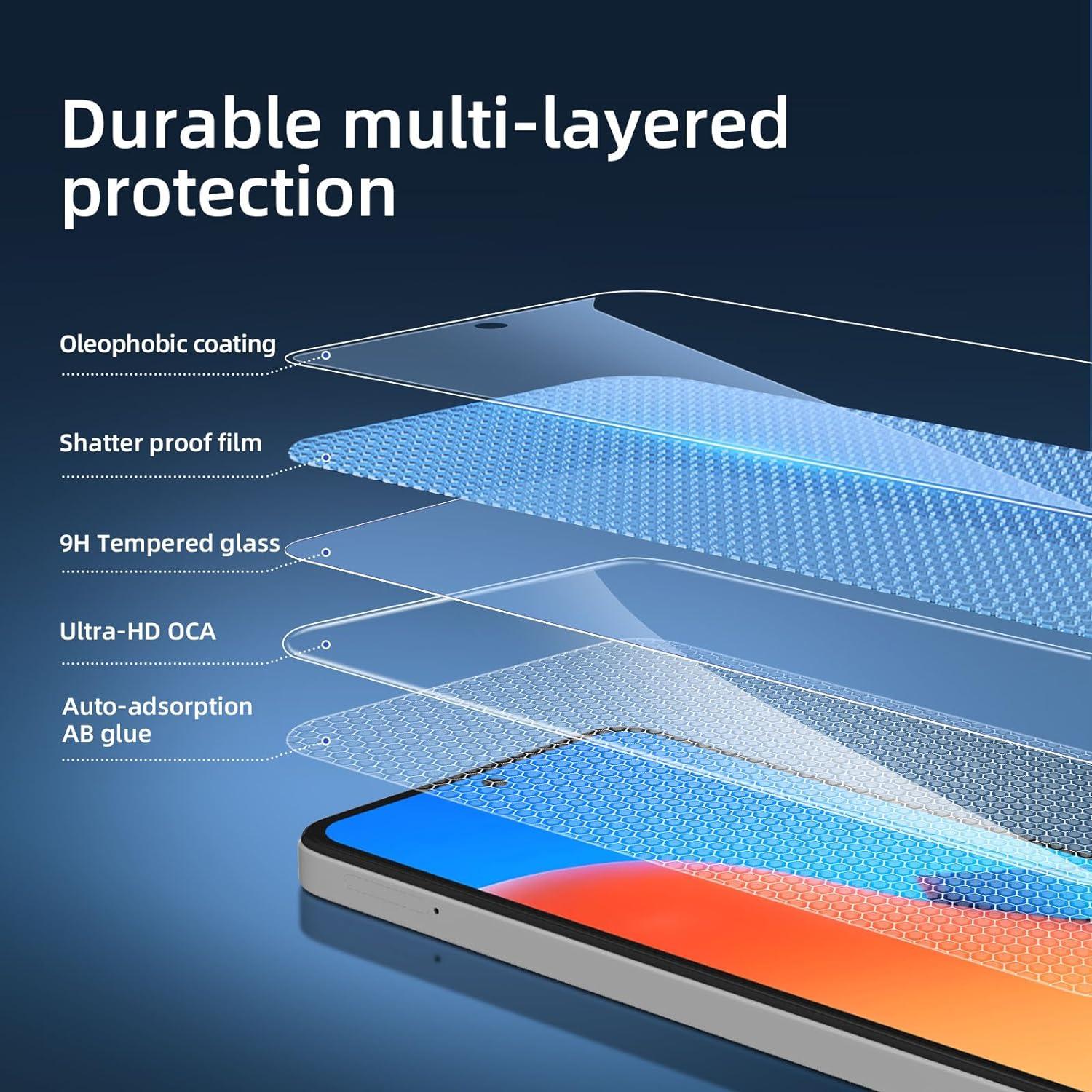 Panzer Schutz Glas für Xiaomi Redmi 12 - 3er Set 9H Härte 0.33mm Ultra-klar