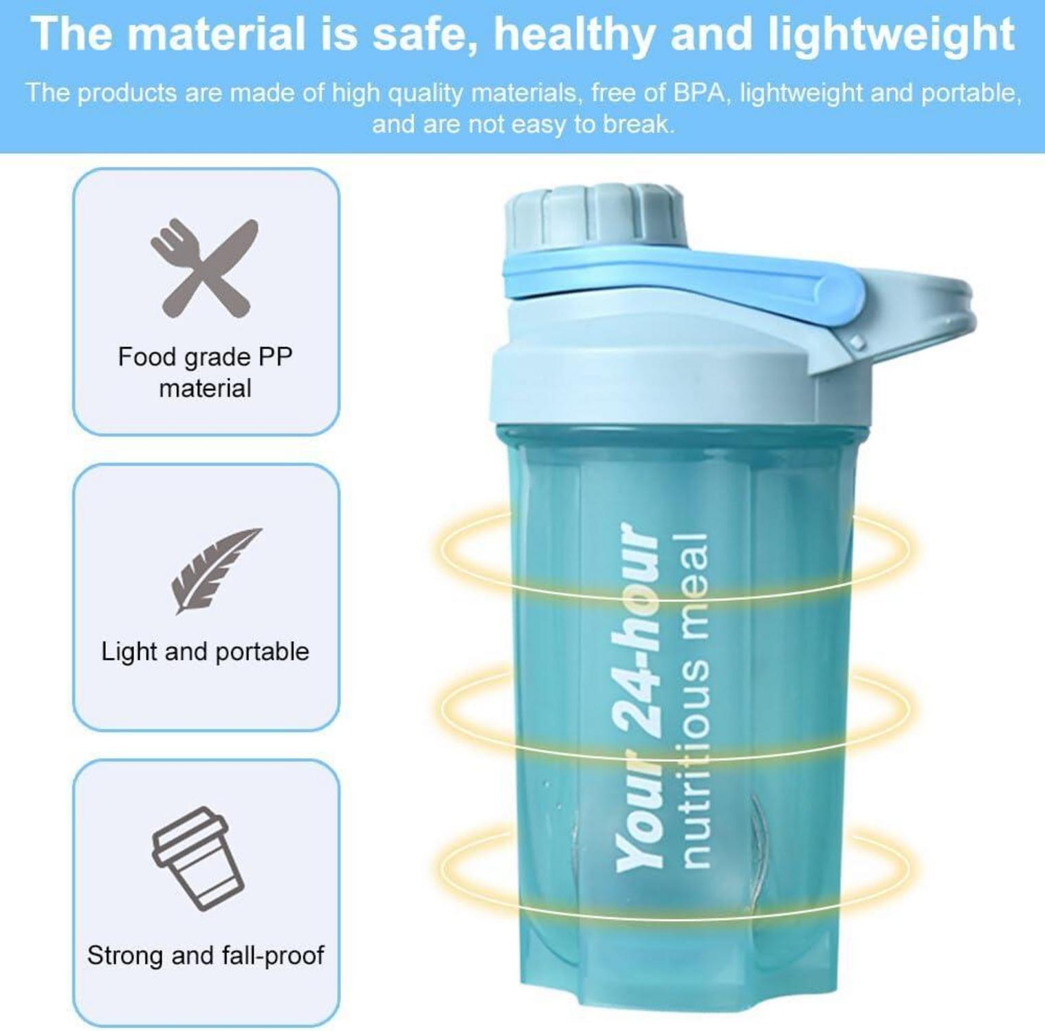 Protein Shaker 600ML Eiweiß Shaker Auslaufsicher BPA-frei