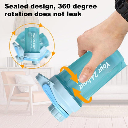 Protein Shaker 600ML mit Drehverschluss und Sieb, BPA-frei