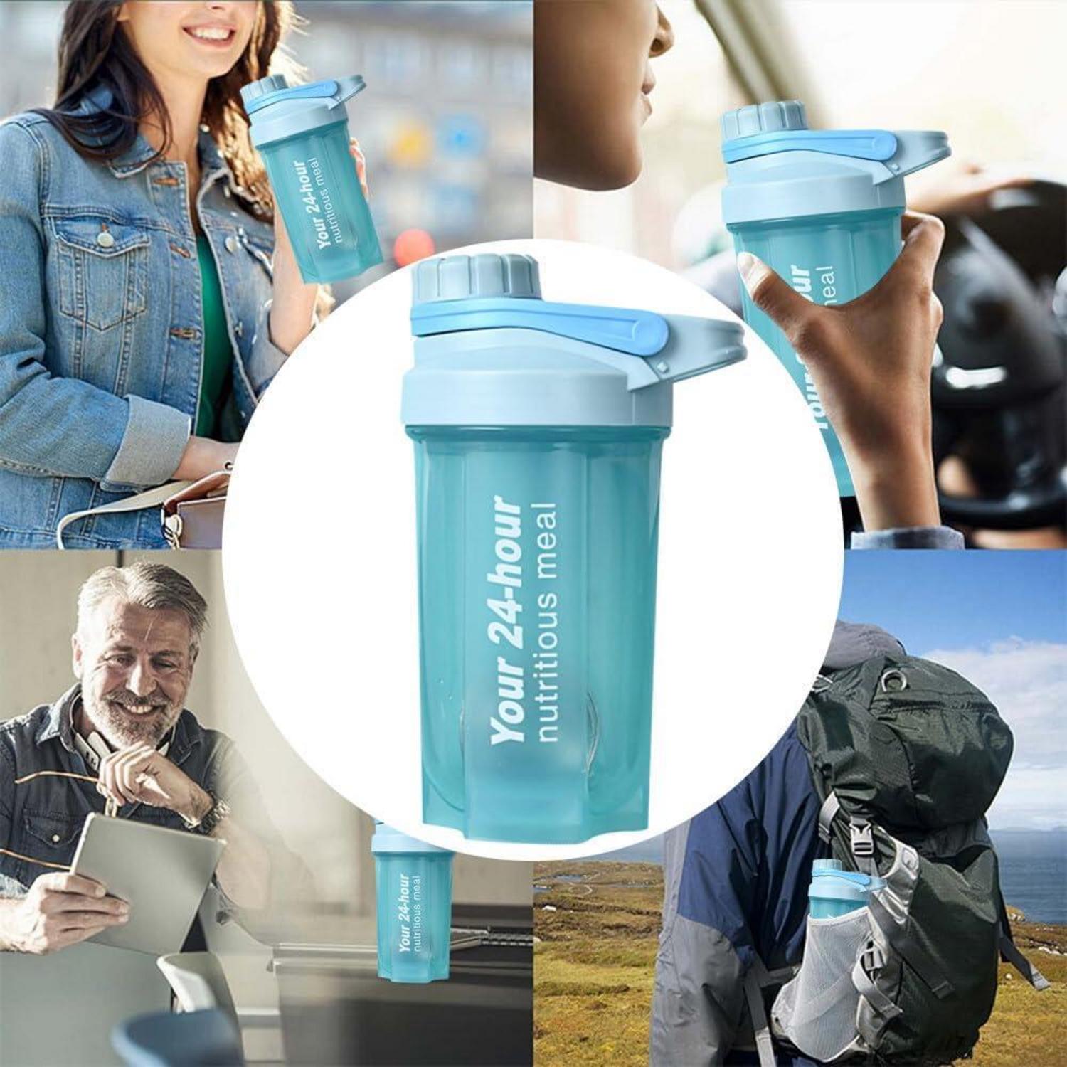 Protein Shaker 600ML Eiweiß Shake mit Drehverschluss & Sieb