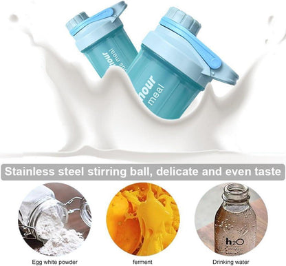 Protein Shaker 600ML Eiweiß Shaker Supplement BPA-frei Auslaufsicher