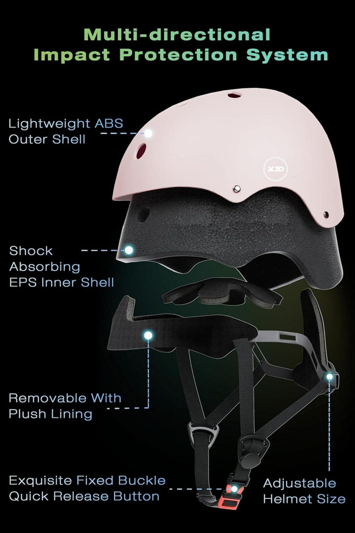 Kinder Jugend Fahrradhelm Multisport CE-Zertifizierung 3-13 Mädchen