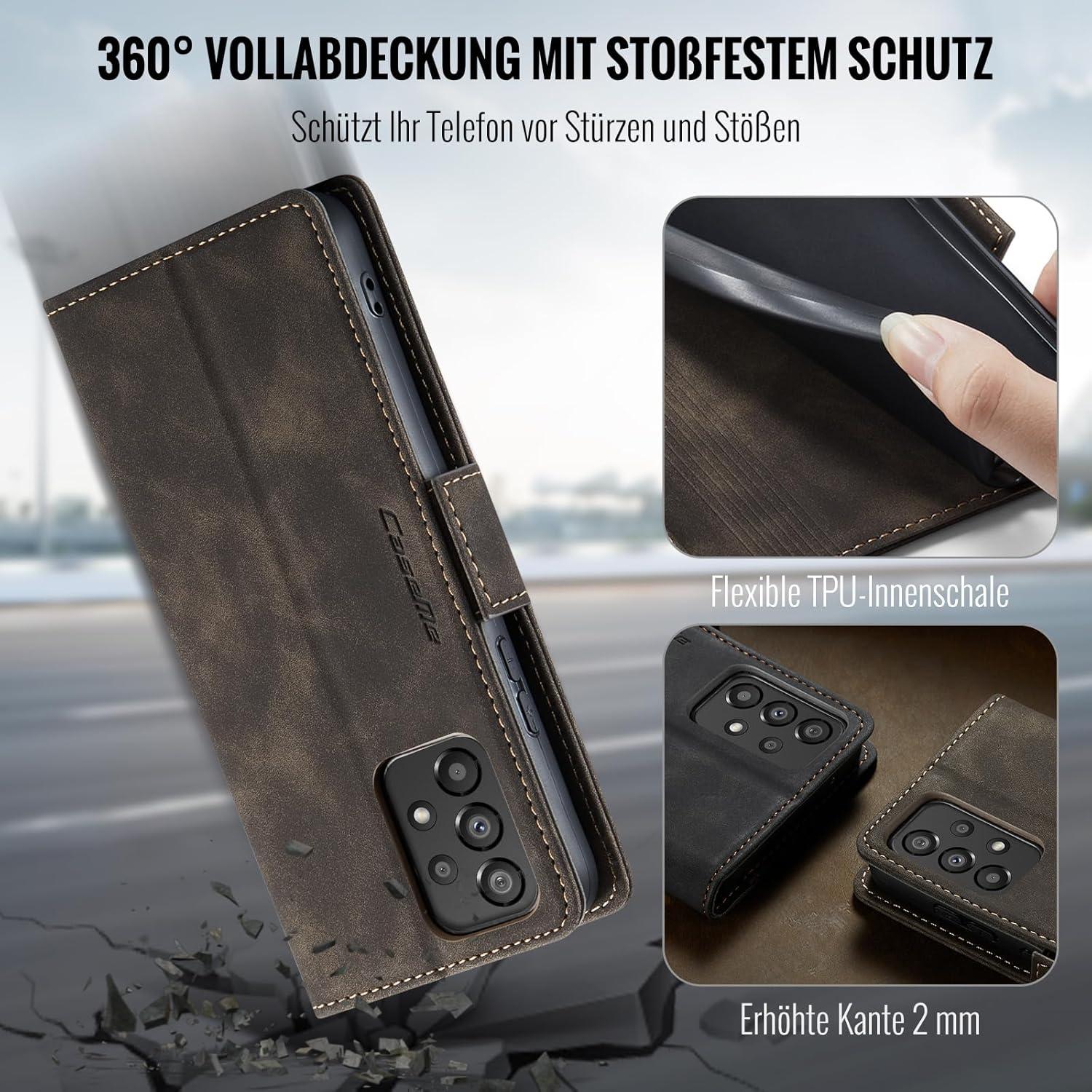 Handyhülle Samsung Galaxy A53 5G Klappbar PU Leder RFID Schutz Kartenfach