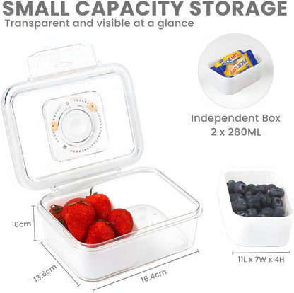 Snackschale mit Deckel 3-teiliges Set - Plastik Snackbox
