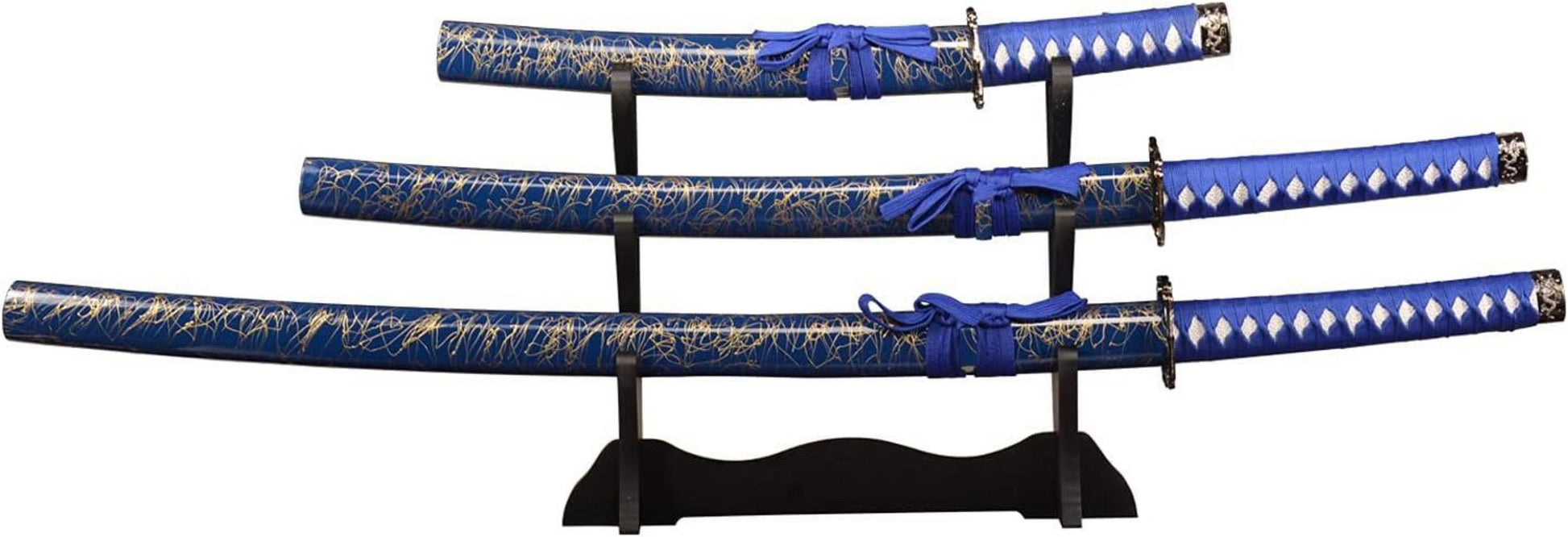 Samuraischwert Set mit Ausstellungsregal, echtes Metall Schwert - 3