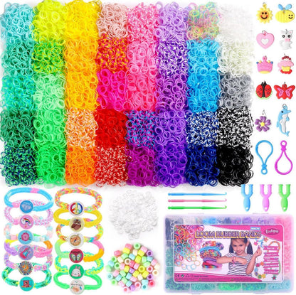 9000+ Loom Bänder Set mit 40 Farben für Kinder DIY Basteln