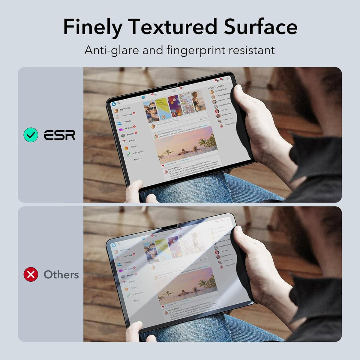 Magnetische Sichtschutzfolie iPad Pro 13 (2024) 30° Anti Spionage