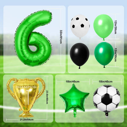 Fußball Luftballon Geburtstagsdeko 6. Jahre Trophäe Party setzen