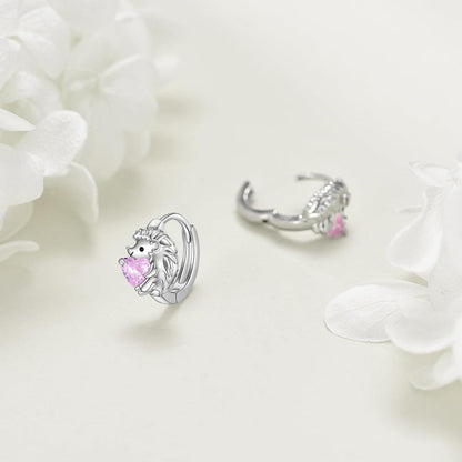 Creolen aus 925 Sterling Silber mit Tier-Motiv und Zirkonia